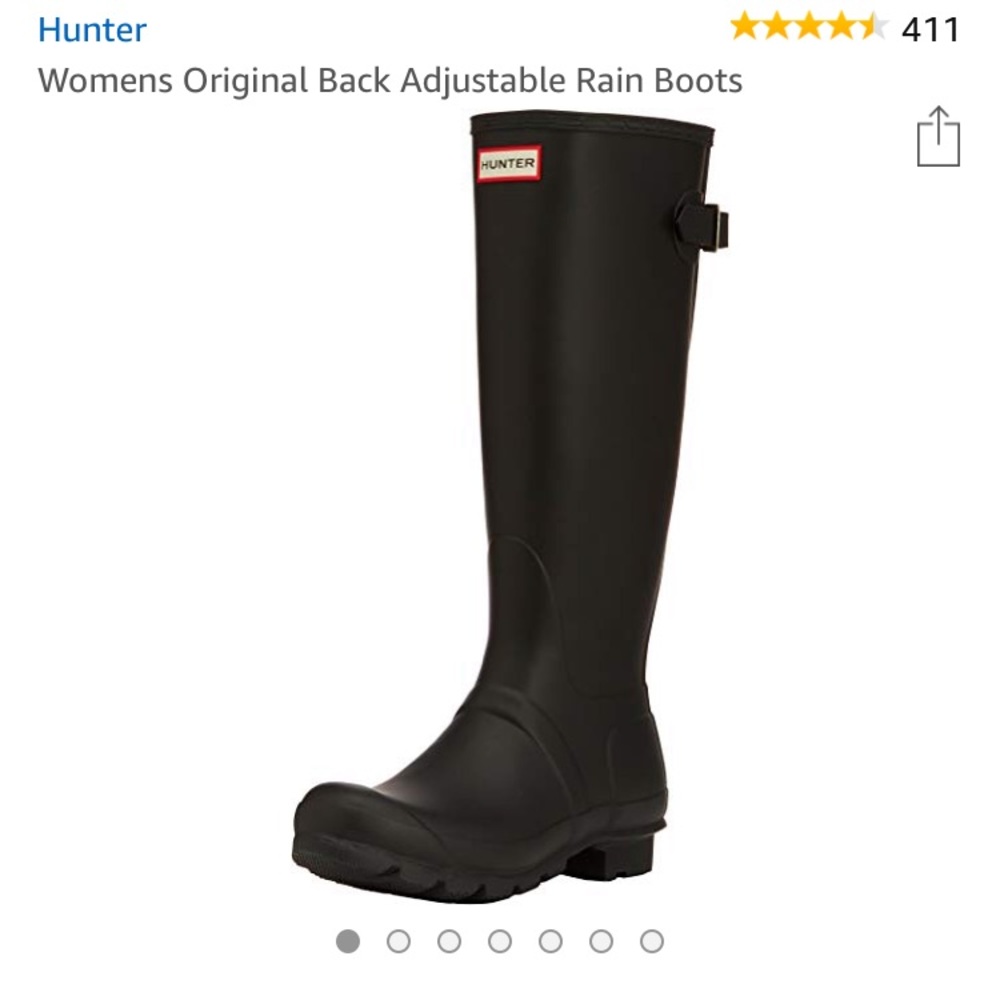 Hunter size 8 tall rain boots